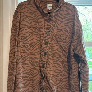 Kenzie Brown Zebra Print Jacket